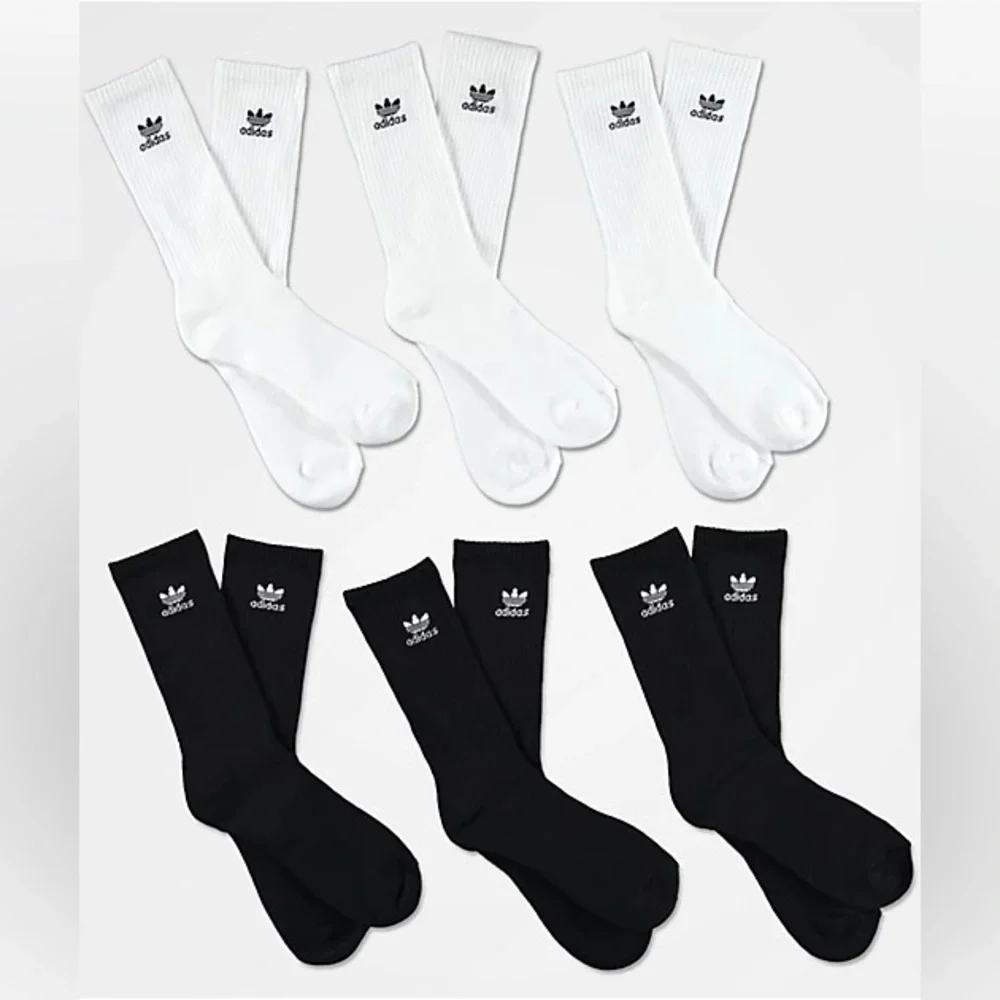 Adidas Originals Trefoil Cushioned Crew Socks 6 Pairs